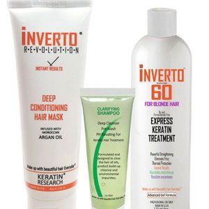 New INVERTO 60 for Blonde Hair Keratin Express Blowout Treatment